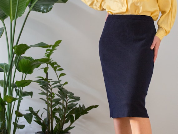 Navy top vintage skirt