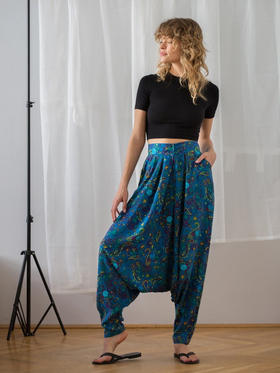 Vintage KENZO Harem Pants with Paisley & Floral P… - image 3