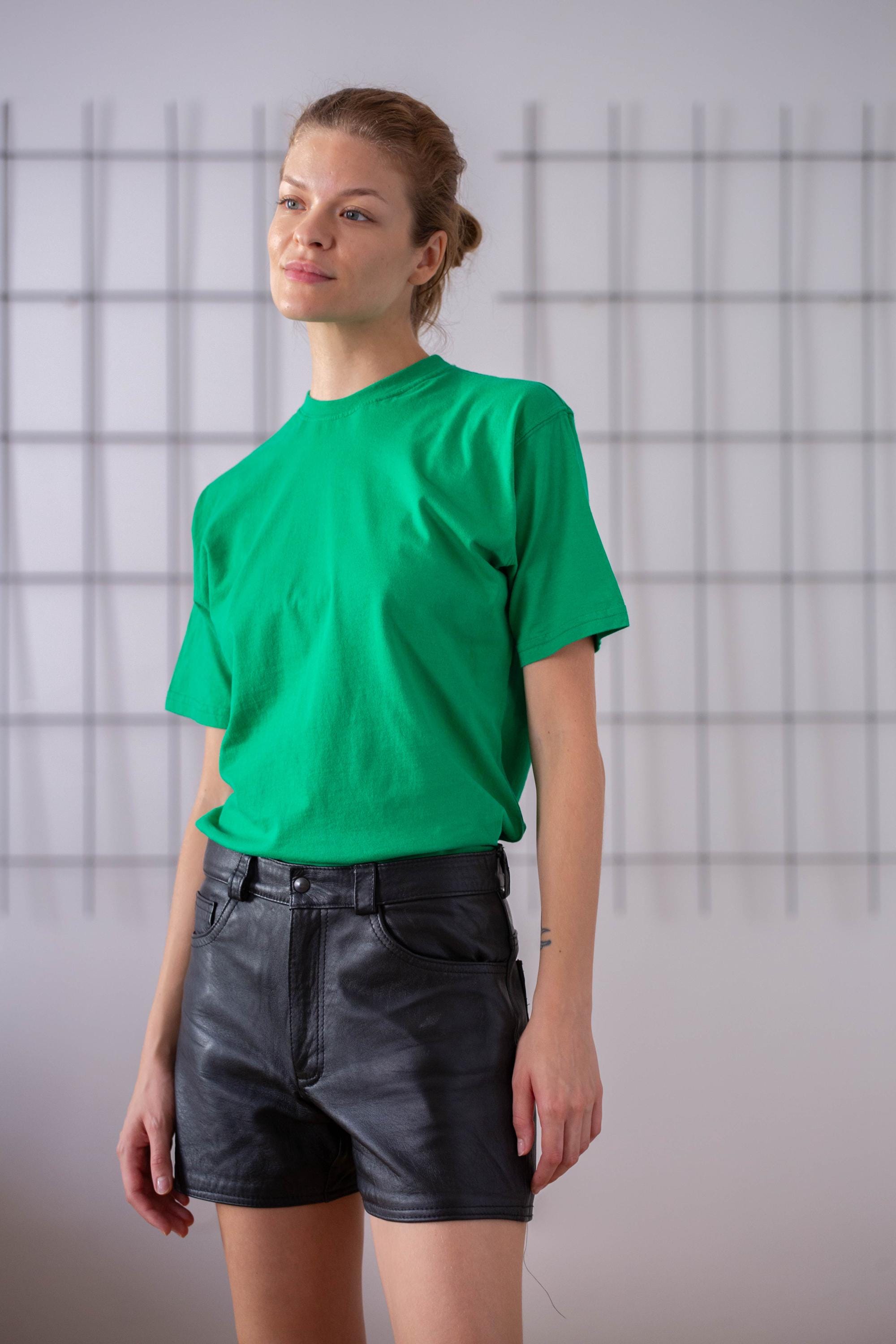 Vintage Real Leather Shorts in Black for Women | Size XS | 1980s