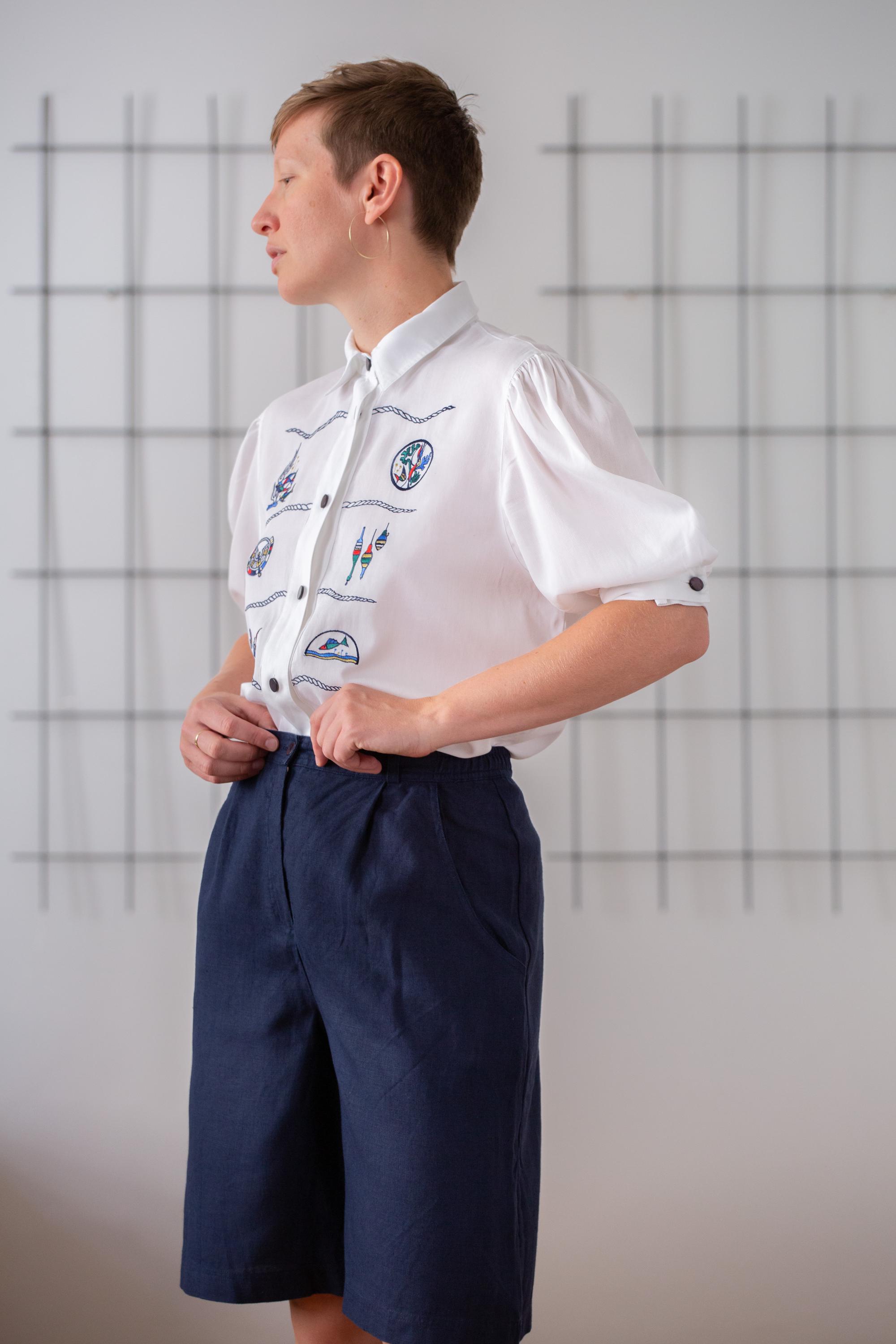 Chemise en jean famille WINNIE L'ourson petite vintage des années 90 Dessins animés de Walt Disney broderie Streetwear Disney bleu Jeans chemise boutonnée taille S - France