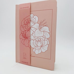 Pink Embossed Flower Journal For Women & Teens, Hardcover Ruled Notebook, Thick 100gsm Acid-free Paper, A5 Lined 192 Pages, from Paperverse