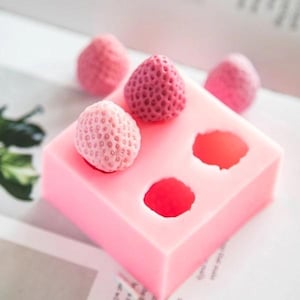 Strawberry handmade scent soap candle silicone mold, aromatherapy plaster resin decoration silicone mould, diy kids arts & craft tools