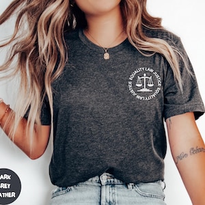 Law Equality Justice Unisex Tee, Law Profession Symbol Pocket T-Shirt, Social Justice Shirt, Activist Apparel, Equality Justice Theme Fashio