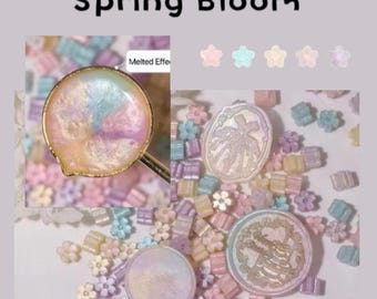 60pcs fantasy shimmer pearlescent flower stamp seal wax, diy craft dreamy color effect stamp wax, gift envelope & invitation stamp seal wax