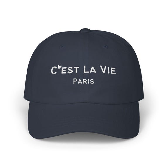 C\'Est La Vie Paris Printed Baseball Cap, Black UNISEX C main image 3