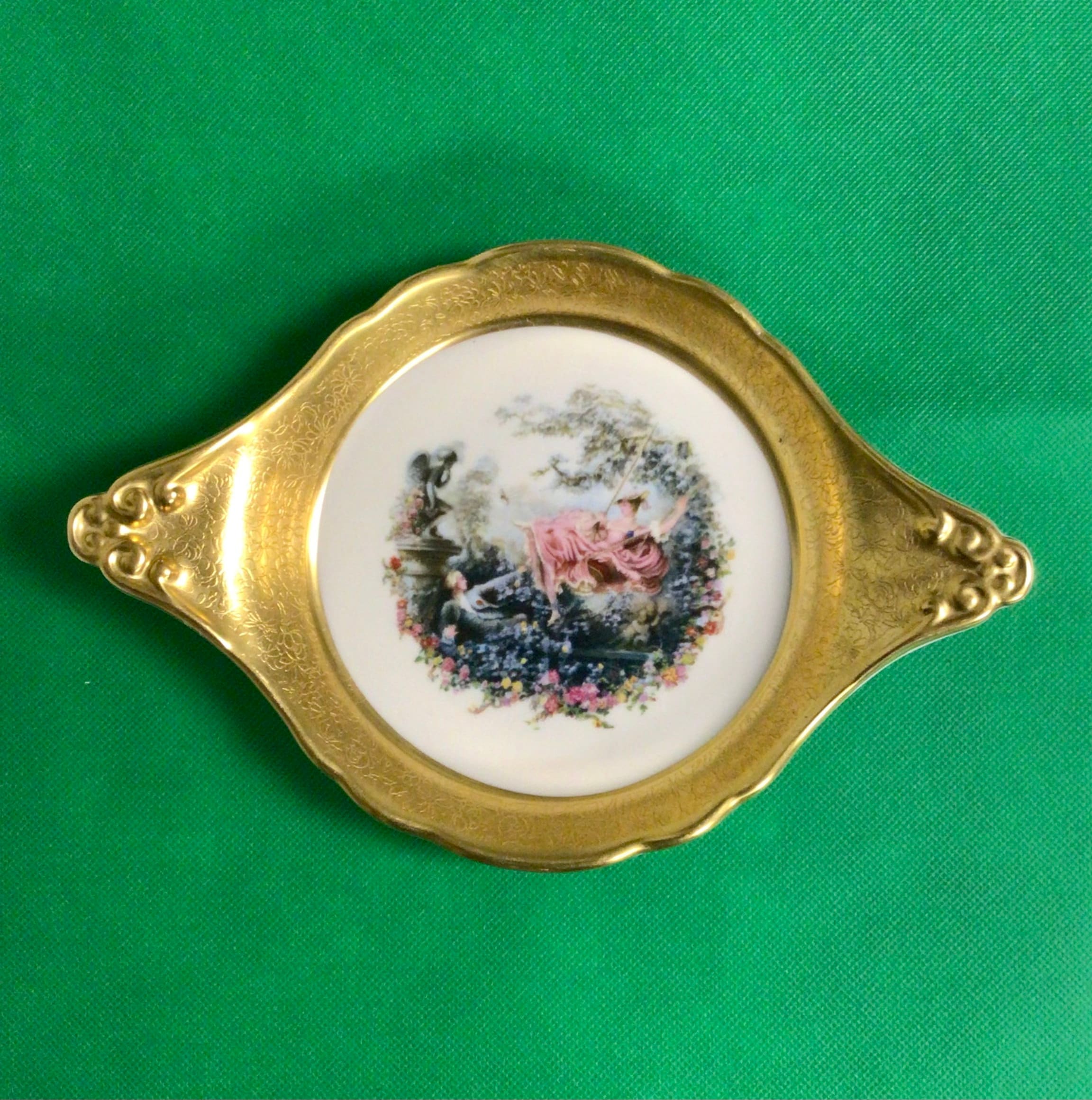 ピッカード PICKARD 四季 絵皿 額縁付き　春・夏・秋・冬・海外品　☆ 絵皿 ポルトガル 手描き PAIREAL フェアリアル 花柄 ピンク 直径