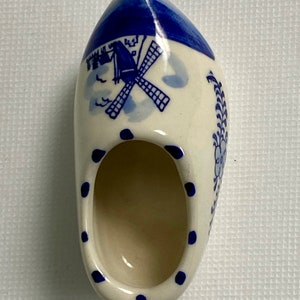 Vintage Delft Blue Dutch Shoe