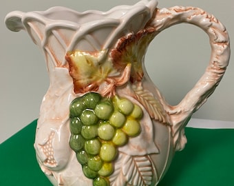 Vintage Carraro Italian Majolica Pitcher - RARE