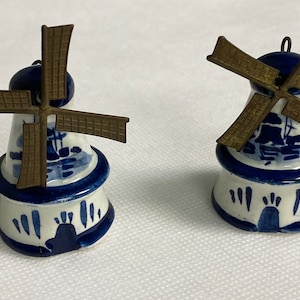 Vintage Delft Blue Windmills