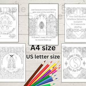 sweary, swear word, affirmation, curse word coloring pages, adult colouring, funny, motivational affirmations
