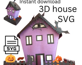 3D ハロウィンお化け屋敷 svg