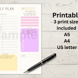 Printable Sweary Profanity Swear Words, Gratitude Journal, Daily ...