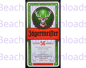 Jager Jagermeister Deer Vinyl Decal Sticker Label Car Truck Bar Wall Drunk 3" 