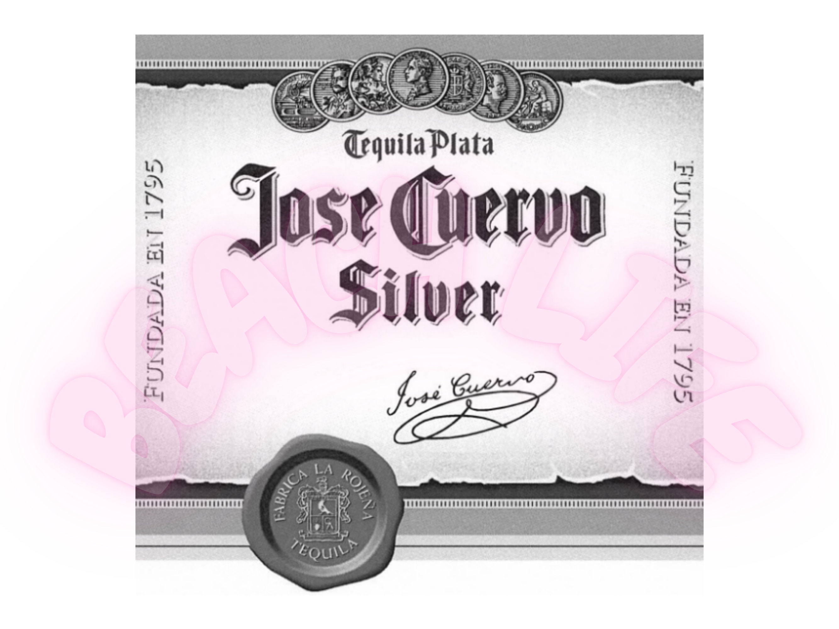 6 Jose Cuervo Silver Tequila Bottle Labels Jose Cuervo Tequila PNG