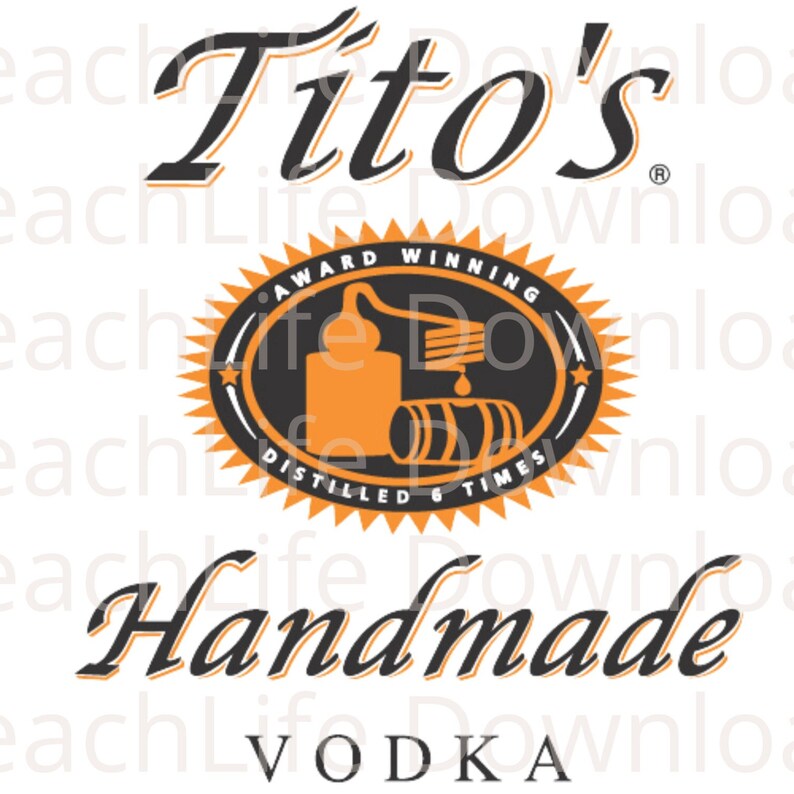 Tito's Vodka Label Front and Back Label PNG - Etsy Hong Kong