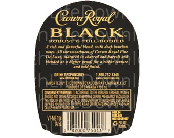 Crown royal black nutrition facts