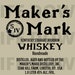 Maker's Mark Bottle Labels Three Maker's Mark PNG Labels Sublimation ...
