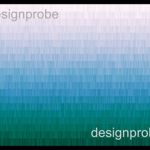 May include: Abstract digital art with a gradient of colors from white to light blue to dark blue to green. The text "designprobe" appears at the top and bottom of the image.