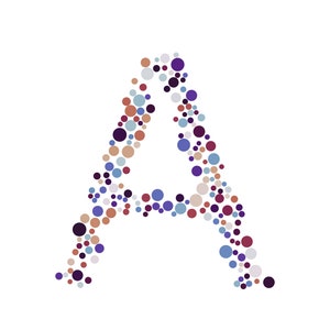 Letters, numbers, alphabet, digital, template, pattern, design template, circles, colorful, pdf, png, svg