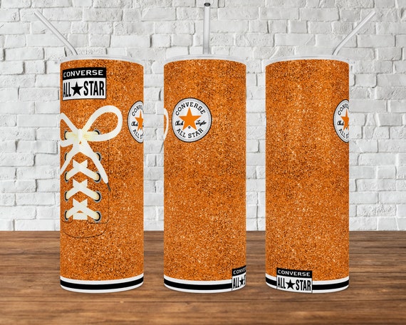 orange glitter converse