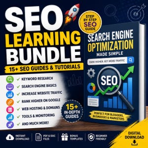 SEO Learning Bundle | 15+ Search Engine Optimization Guides | Keyword Research Articles | Digital Marketing Course | SEO Training Pack