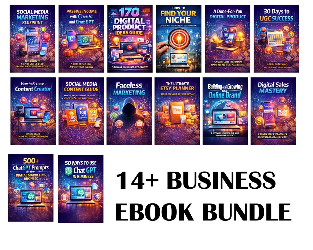 14+ Business Ebook Bundle | Digital Marketing, Passive Income, Social ...