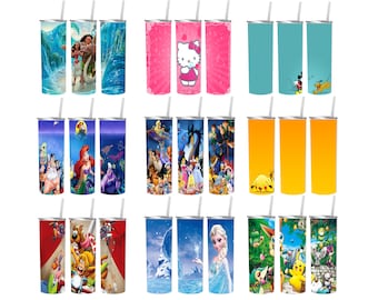 20 oz, 20oz skinny tumbler sublimation designs, straight Tumbler, Wrap, Png, Blue, Cartoon, Digital, Tumbler Wrap Design, Printable, Bundle