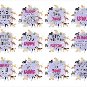 Bester Hund Oma aller Zeiten, Großmutter, Urgroßhund, Großartiger Hund, Großeltern, Enkelkinder, Geschenk, Hundeliebhaber, Muttertagspng-Bundle für Sublimation