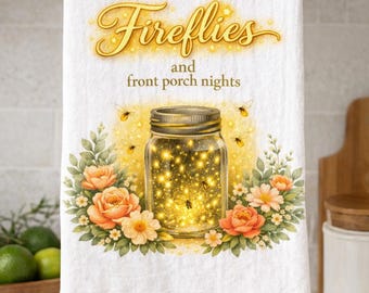 Fireflies and Front Porch Nights PNG | Summer Sublimation Design | Mason Jar Fireflies PNG | Rustic Farmhouse Design | Instant Download
