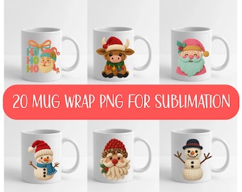 21 Preppy Christian Mug Wrap Crochet Png Bundle, Latch Hook Yarn Crochet Jesus Christmas Png, Merry Christmas Png Bundle, Commercial Use
