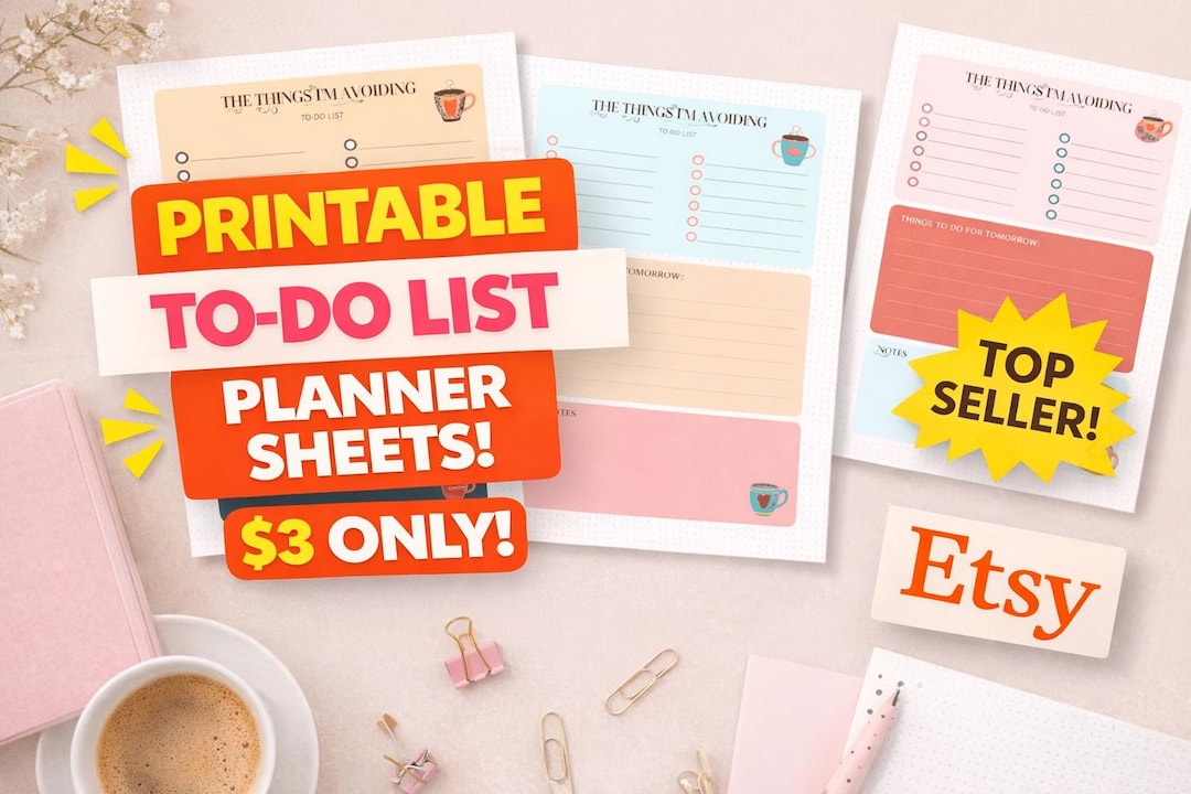 Printable to Do List Planner | Daily Task Sheet | Minimal Productivity ...