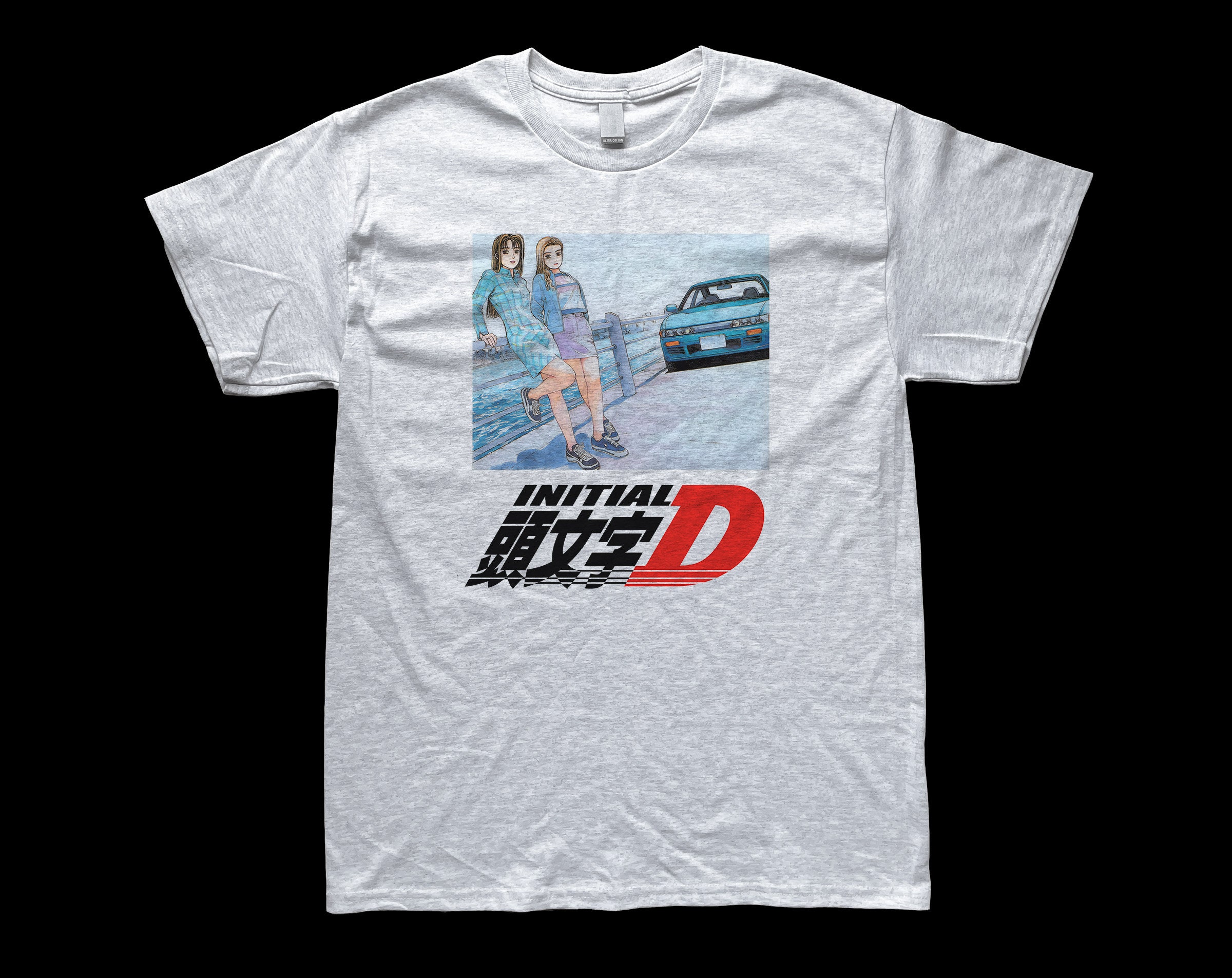 Initial D Manga Style Anime Long Sleeve T-Shirt Tee