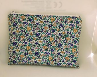 Bolsa de tecido de algodão floral