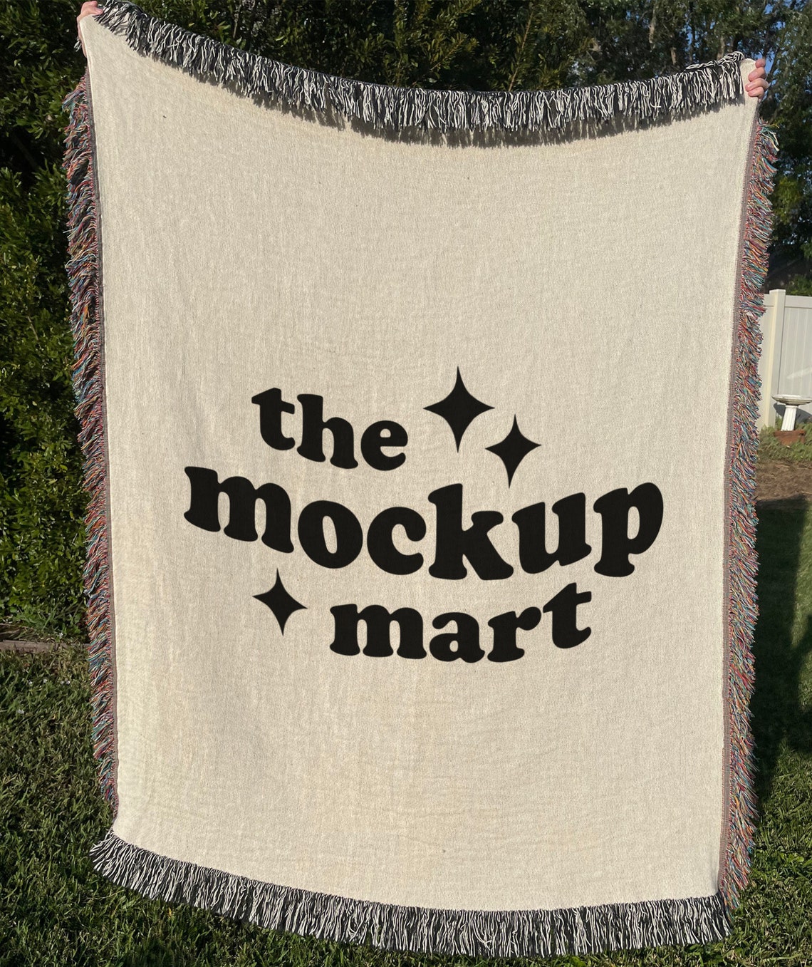 Woven Blanket 50x60 Mock Up, Smart Object Mockup, Print on