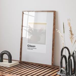 Gibson Martini Cocktail Poster, Klassieke Drank Recept Keuken Print, Grijze Mannelijke Man Cave, Bar Cart Decor, Gin Lovers Gift, Home Bar Decor