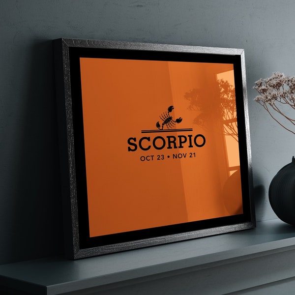 Scorpio Star Sign Poster, Fashionista Poster, Bougie Scorpio Gift, Zodiac Astrology Prints, Fashion Room Decor, Horoscope Wall Art