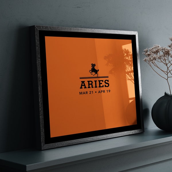 Stylish Aries Wall Print, Fashionable Aries Gift Idea, Bougie Aries Decor, Zodiac Wall Art Decor, Star Sign Astrology Wall Print