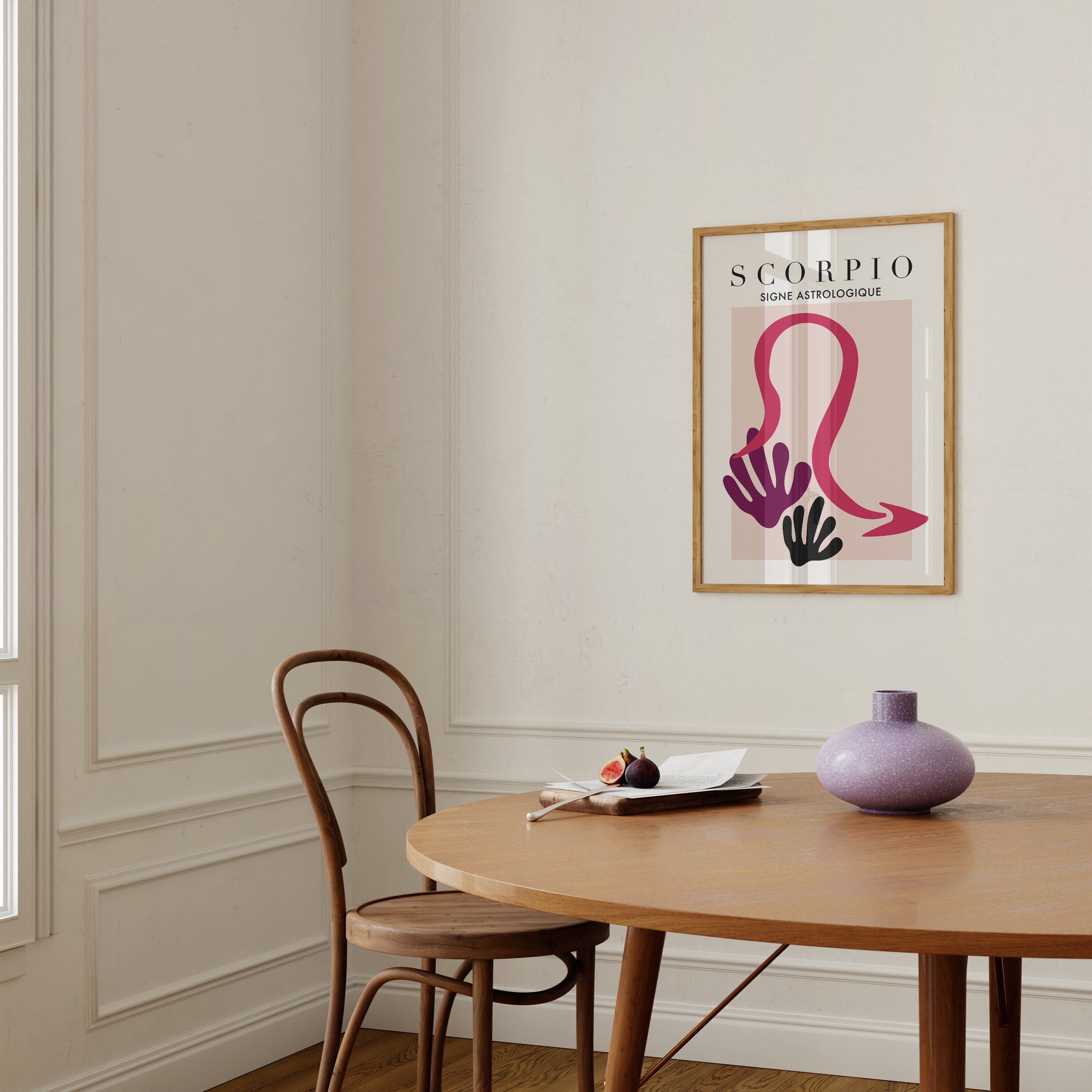 Artsy Scorpio Printable: Matisse Style Astrology Wall Art (digital ...