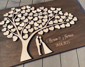 Guest book wedding wood