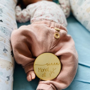 Meilensteinkarten aus Holz - Mein erstes Jahr - Baby Meilensteinkarten