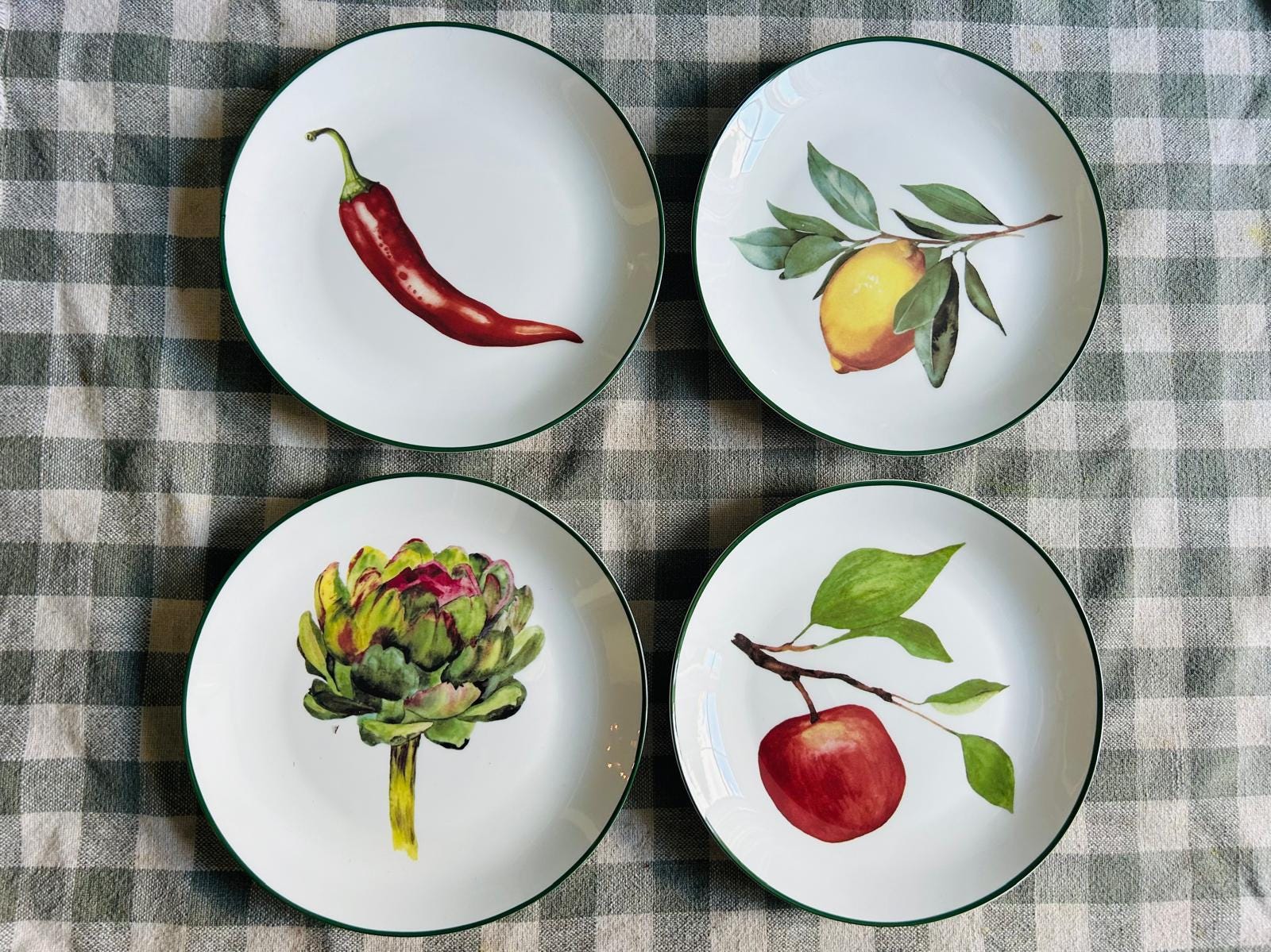 Curator Home Decorative Side Plates | 19cm |Set of 4 | New Bone China
