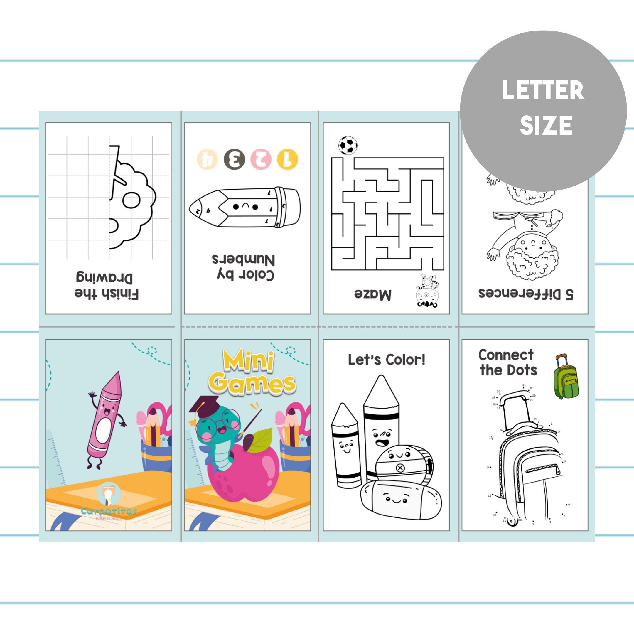Mini Games Foldable Book for Kids | Foldable Booklet | Printable Game ...
