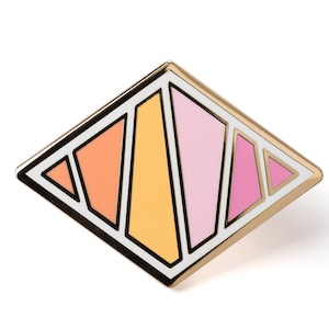 lesbian geometric hard enamel pride pin | birthday anniversary LGBT gift
