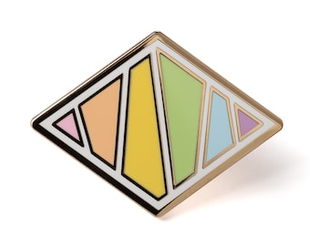 regenboog geometrische harde emaille Pride pin | LGBT-cadeau verjaardag verjaardag