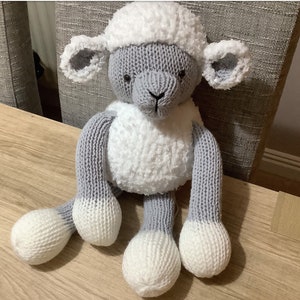 Hand Knitted Northumbrian Sheep. 50cm head to toe