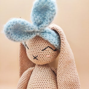 Maybelle the bunny amigurumi digital pattern, crochet bunny rabbit pdf pattern