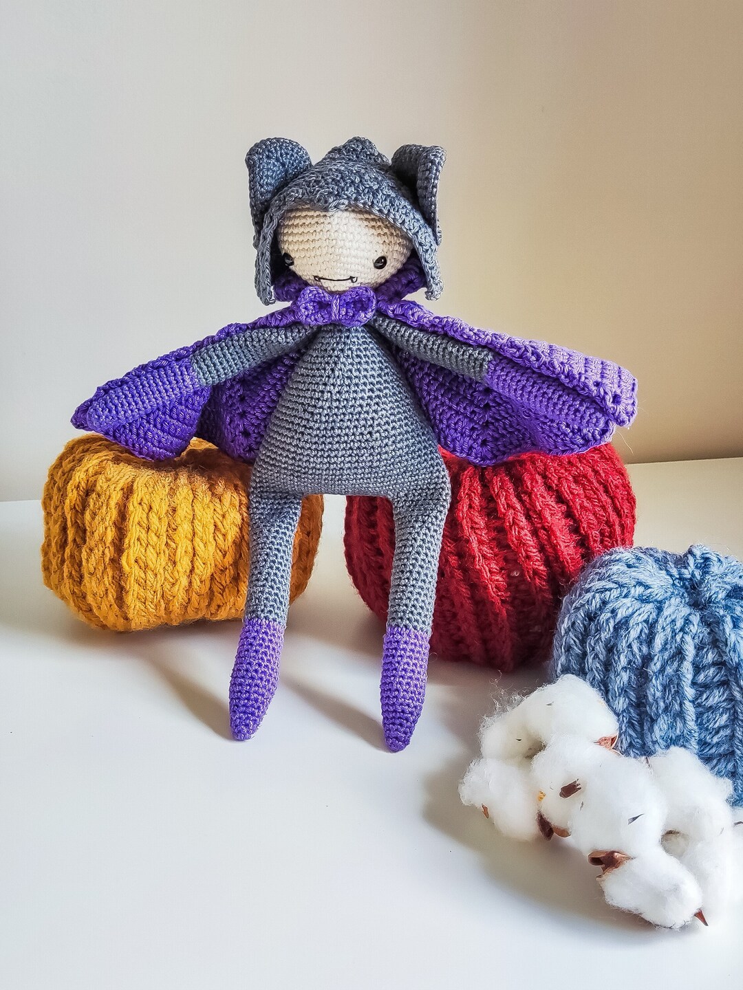 Pixie Vampire Bat Amigurumi Pattern, Halloween Crochet Digital Pdf ...