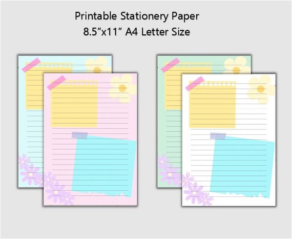 PRINTABLE Notes Lined Theme Printable Writing Paper - Etsy