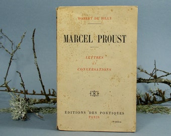 Robert de Billy/"Marcel Proust,Lettres et Conversations"."Editions des Portiques".1930.Livre Ancien Français.Littérature.Amitiés.CulturalCan