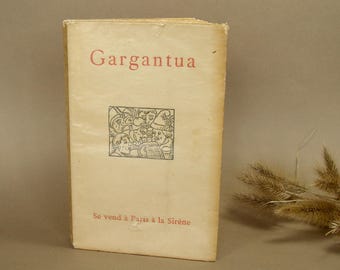 Rabelais/&quot;Gargantua&quot;.&quot;Les Éditions de la Sirène&quot;.Old French Book.Classic of French Literature.Rare Edition.Paris.CulturalCan.